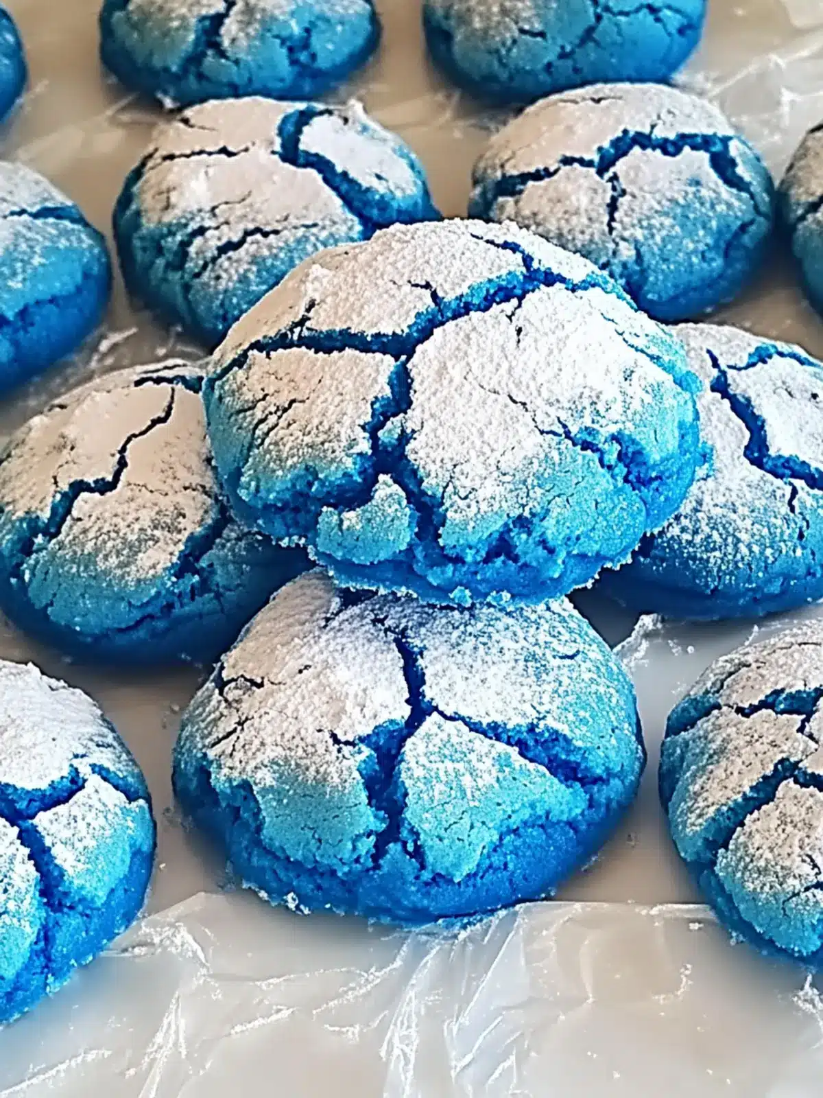 Blue Crinkle Cookies