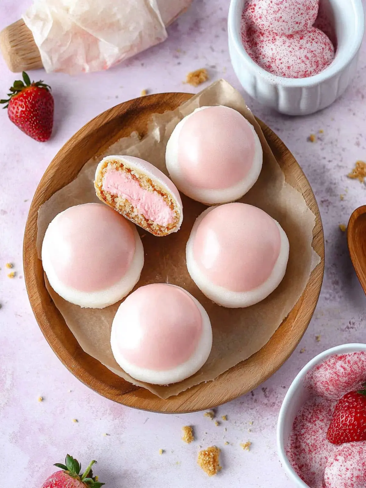 Strawberry Cheesecake Mochi