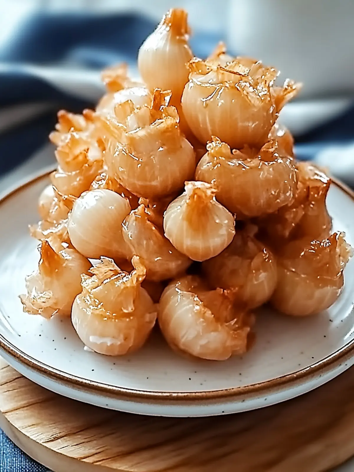 Crispy Bite-Sized Blooming Onions with Zesty Buttermilk Dip 4 Bite-Sized Blooming Onions