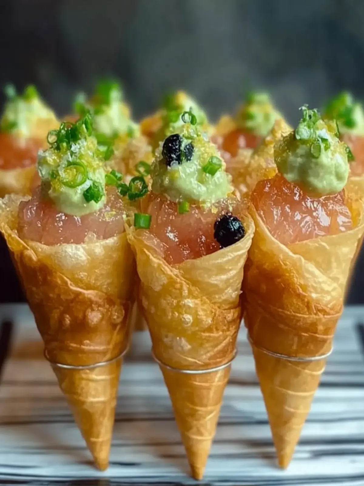 Sushi Wonton Cones