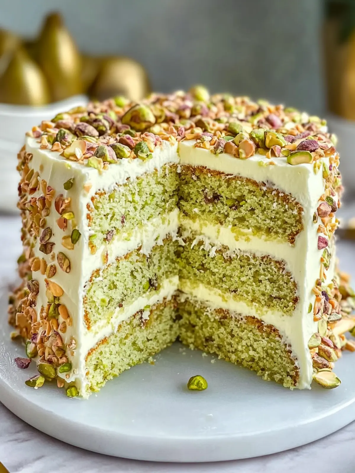 Irresistible Pistachio Mascarpone Layer Cake You'll Love 2 Pistachio Mascarpone Layer Cake