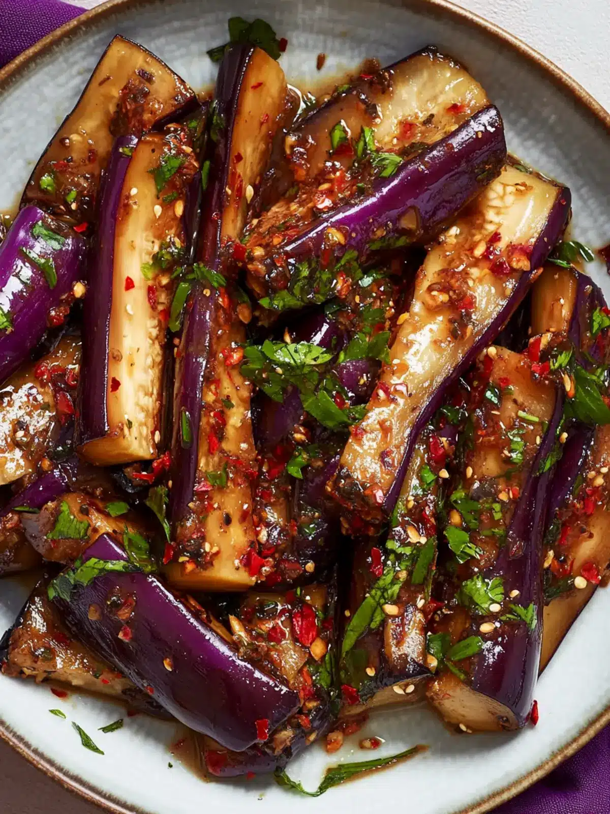 Chinese-Style Spicy Eggplant Salad