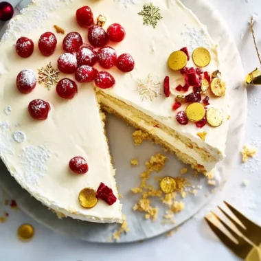 White Christmas mousse cake