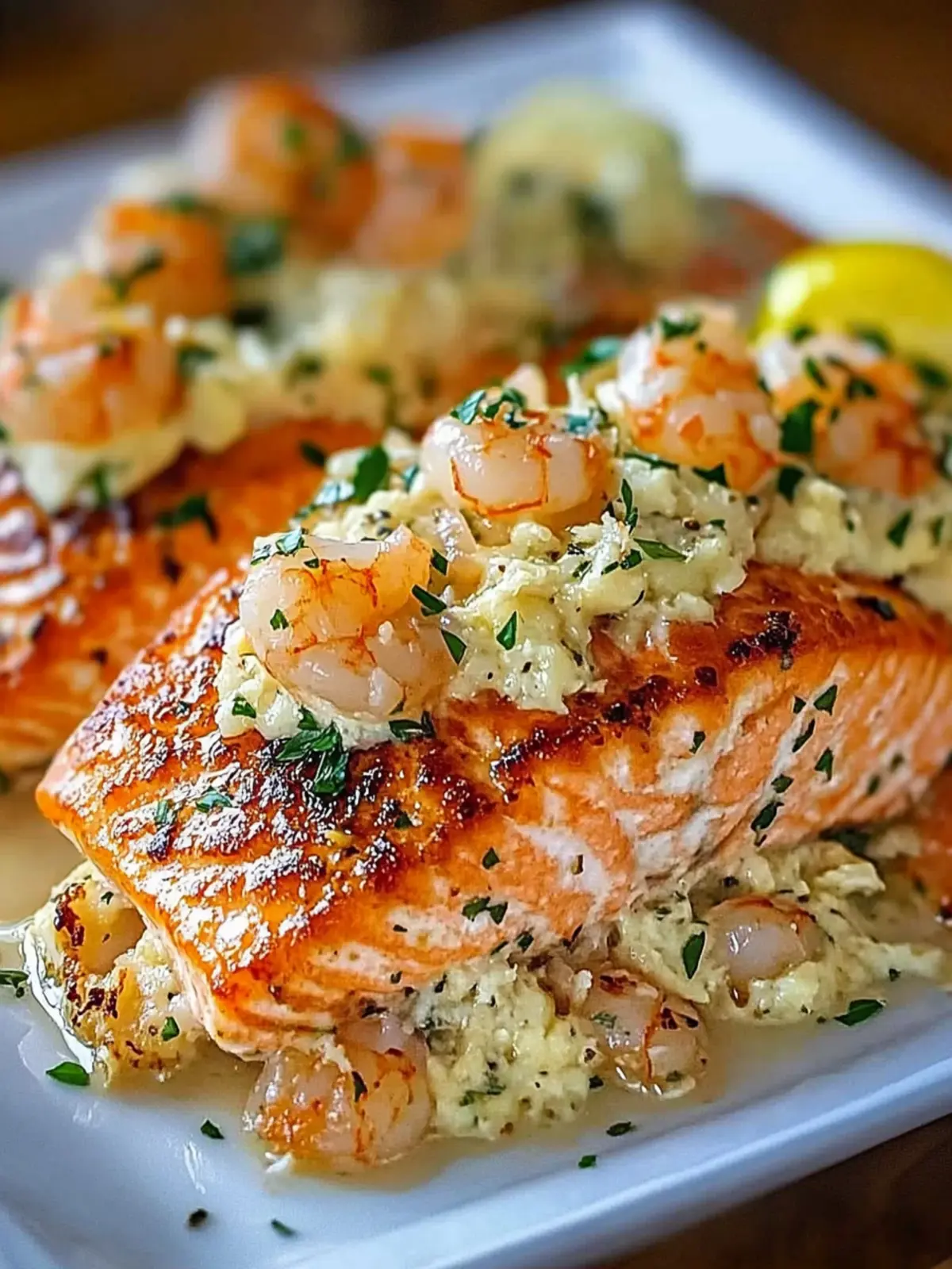 Crab Shrimp Stuffed Salmon