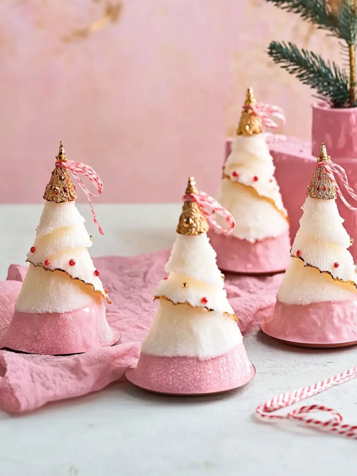 Coconut ice Christmas trees