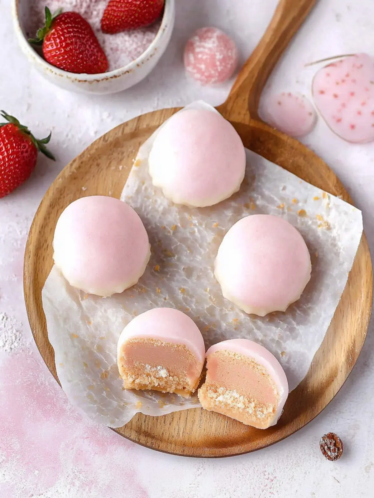 Strawberry Cheesecake Mochi