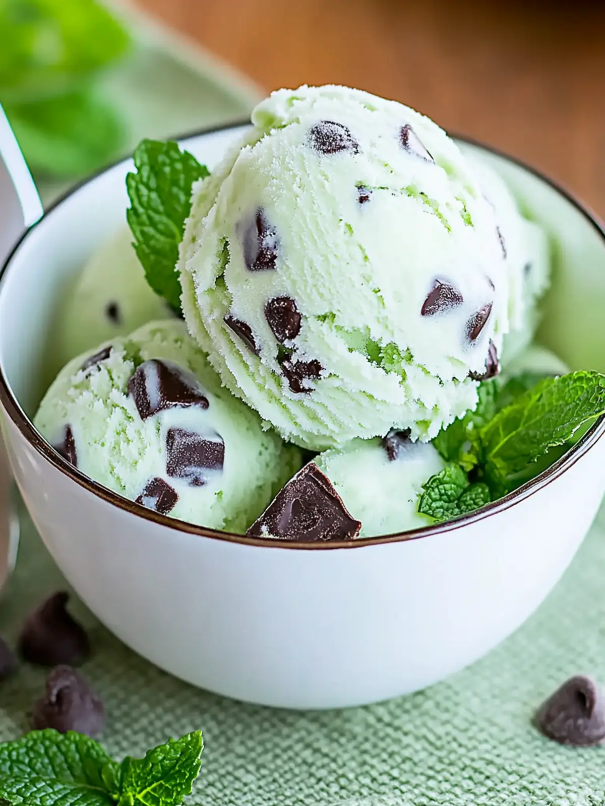 Mint Chocolate Chip Ice Cream