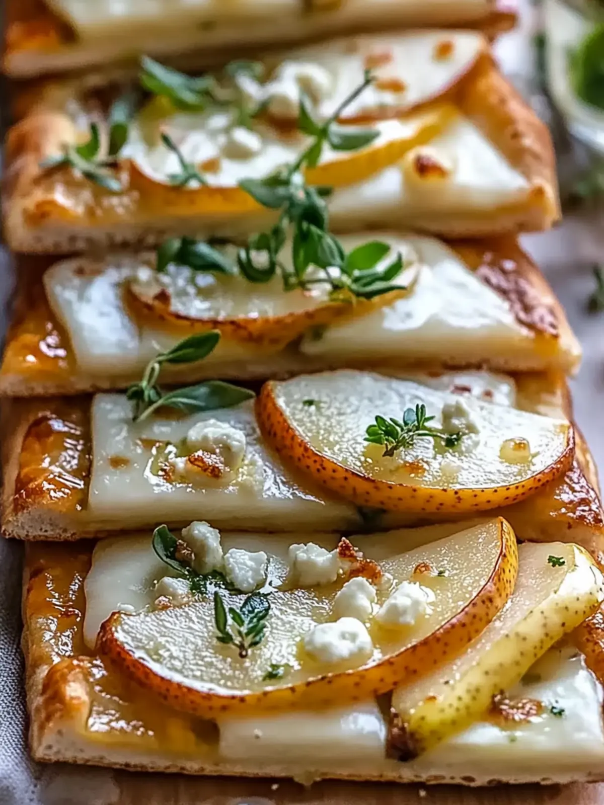 Pear and Gorgonzola Flatbread