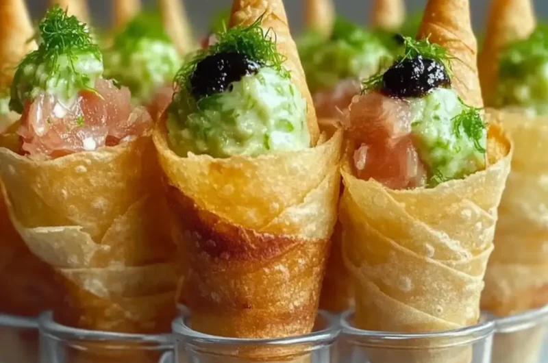 Sushi Wonton Cones