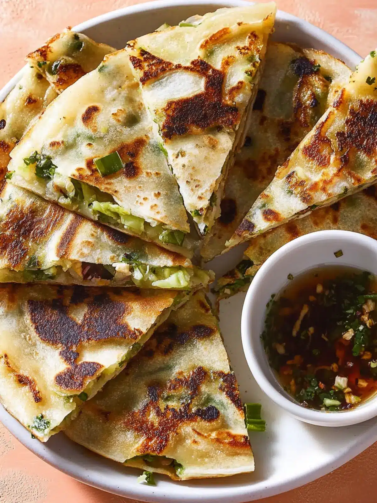 Irresistible Scallion Pancake Quesadilla with Cheesy Goodness 3 Scallion Pancake Quesadilla