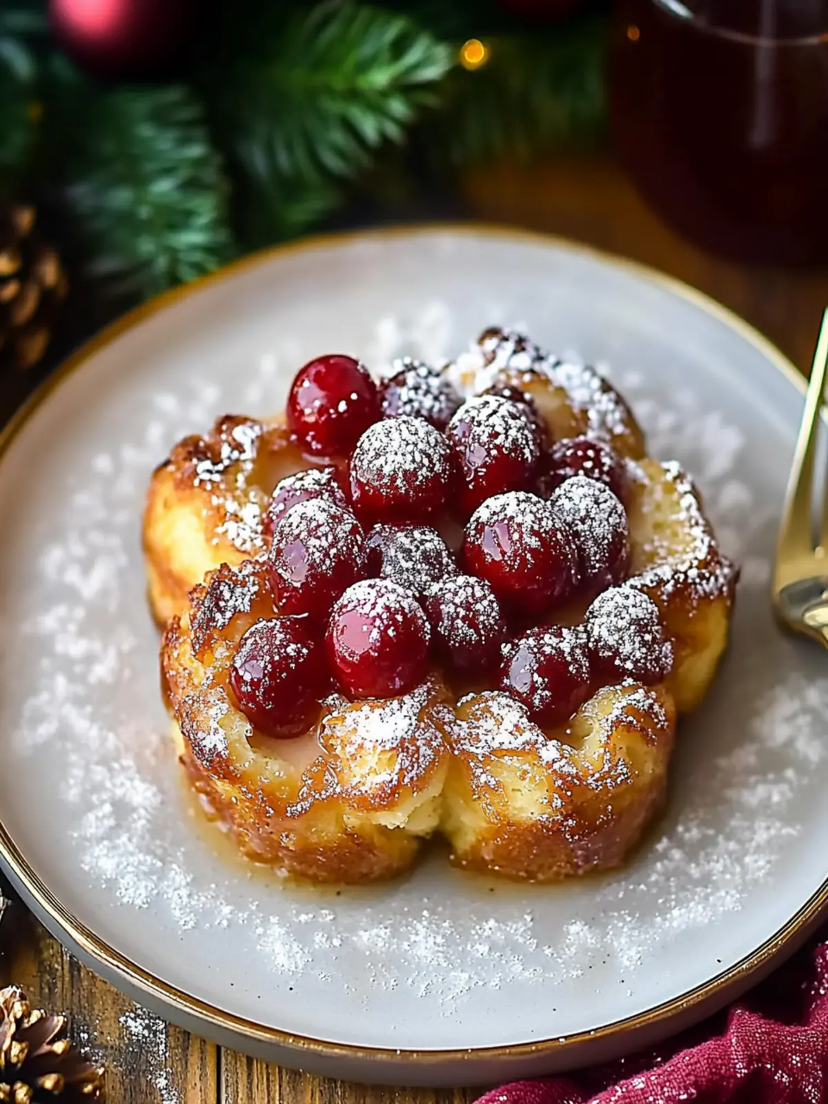Eggnog Croissant French Toast Bake