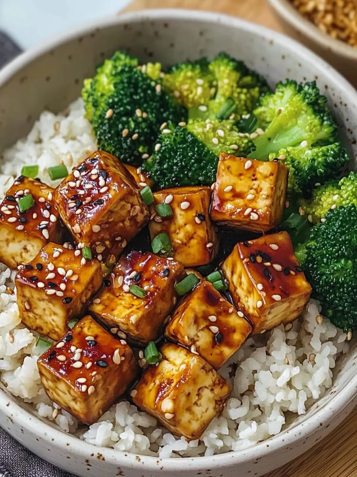 Ginger Honey Tofu Bowls