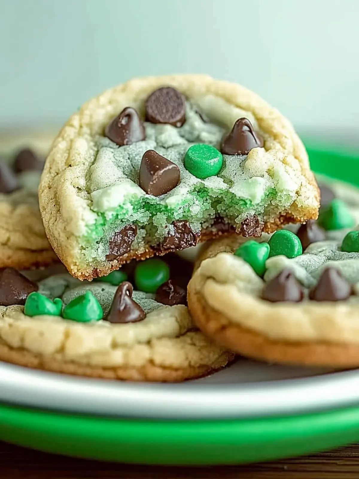 Mint Chocolate Chip Cookies