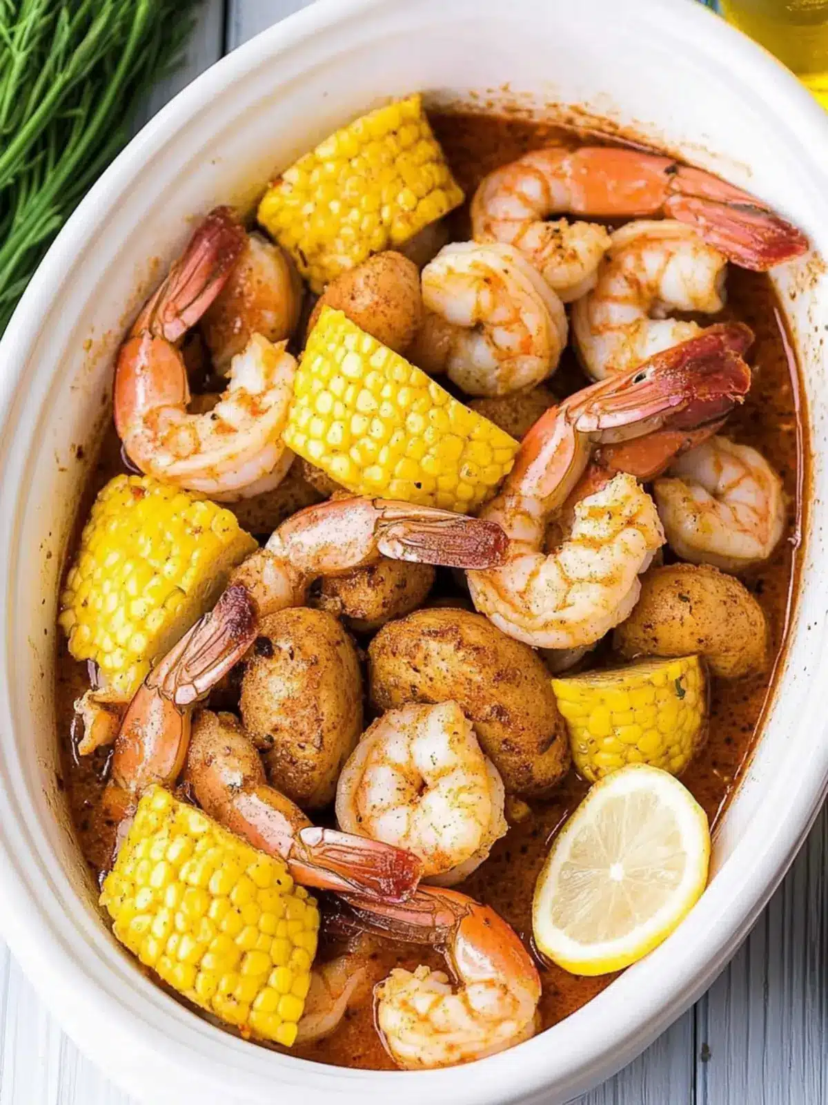 Easy Crock Pot Shrimp Boil