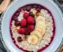 Delicious Christmas Oats Porridge with Cranberry Sauce Delight