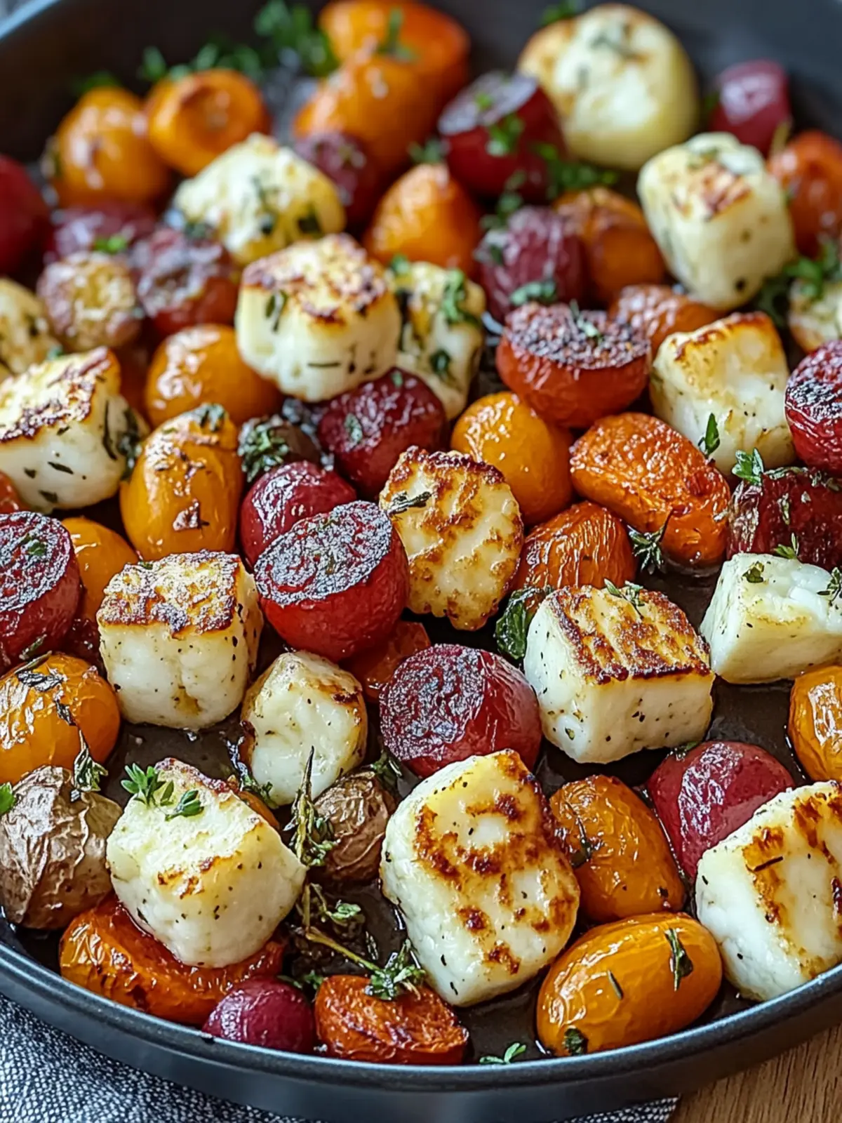 Sheet Pan Halloumi and Veggies for a Quick Mediterranean Feast 3 Sheet Pan Halloumi and Veggies