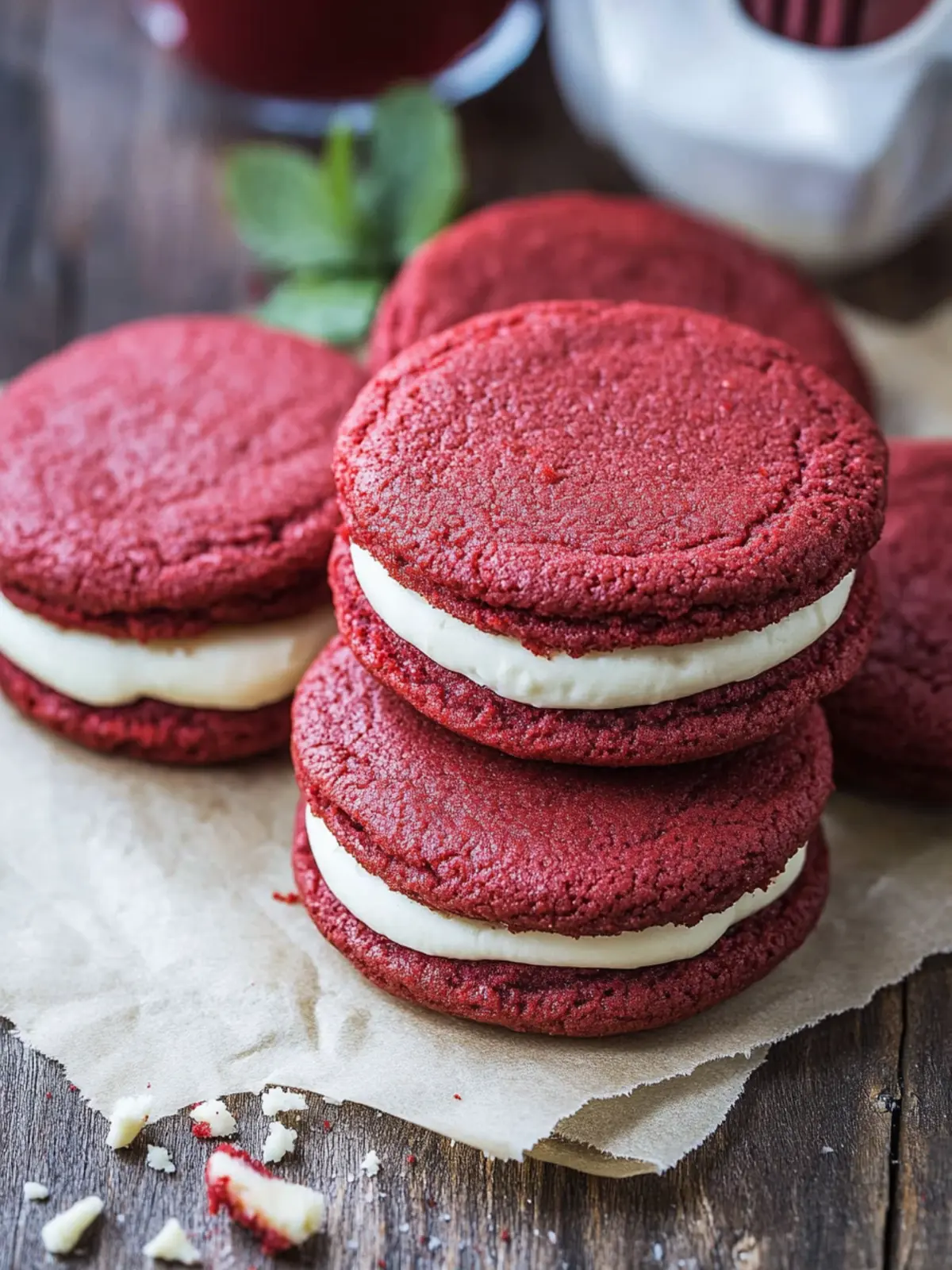 Red Velvet Sandwich Cookies