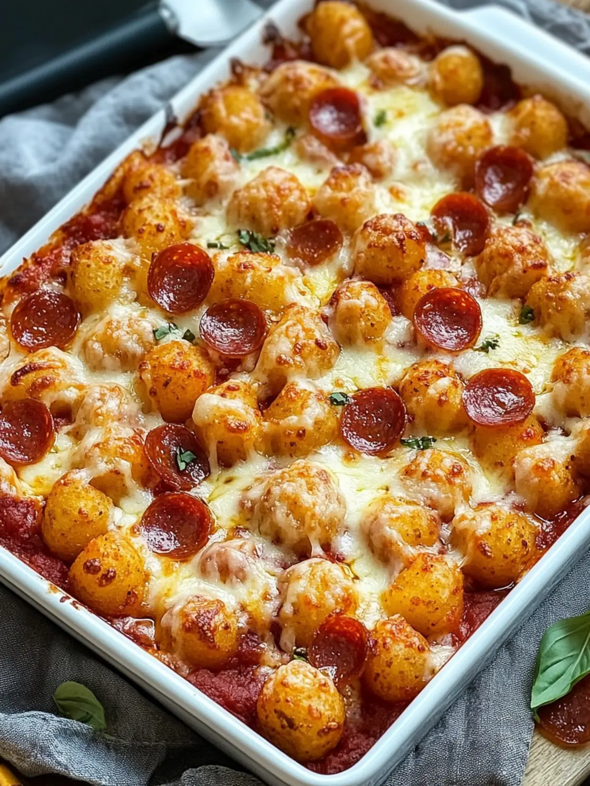 Pizza Tot Casserole