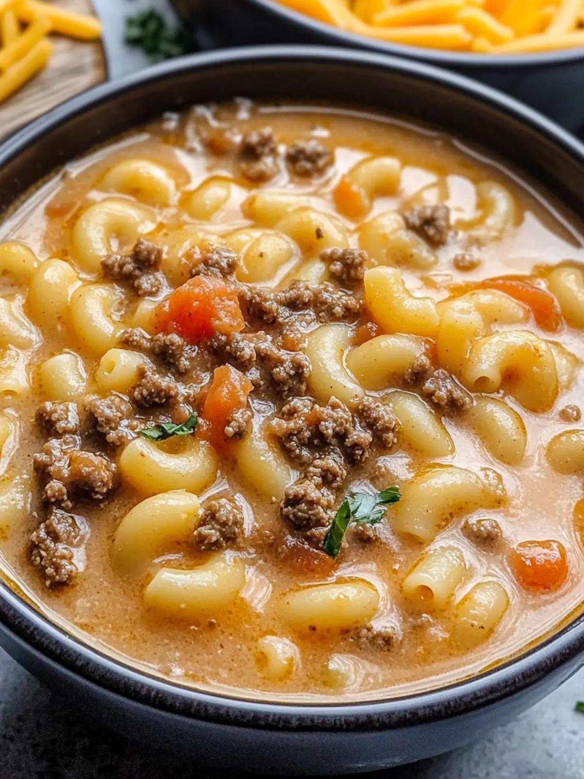 Cheeseburger Macaroni Soup