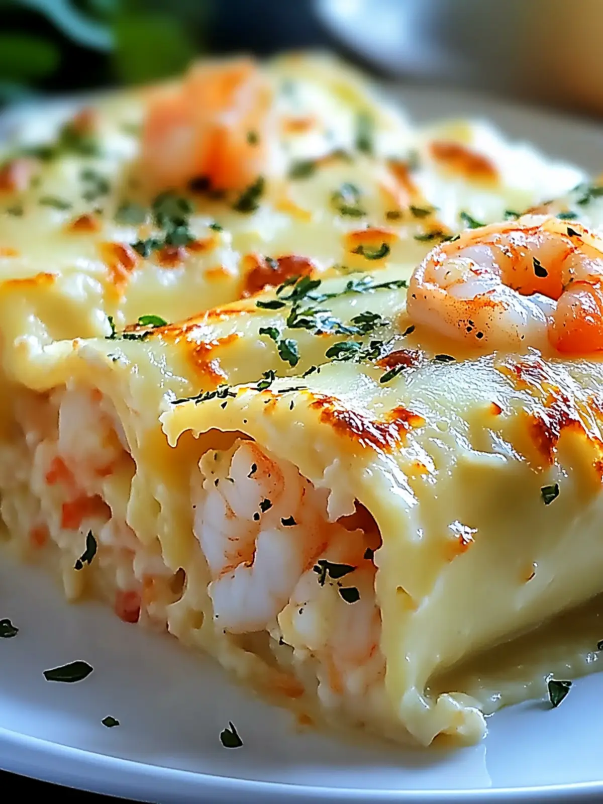 Shrimp & Crab Alfredo Lasagna Roll-Ups