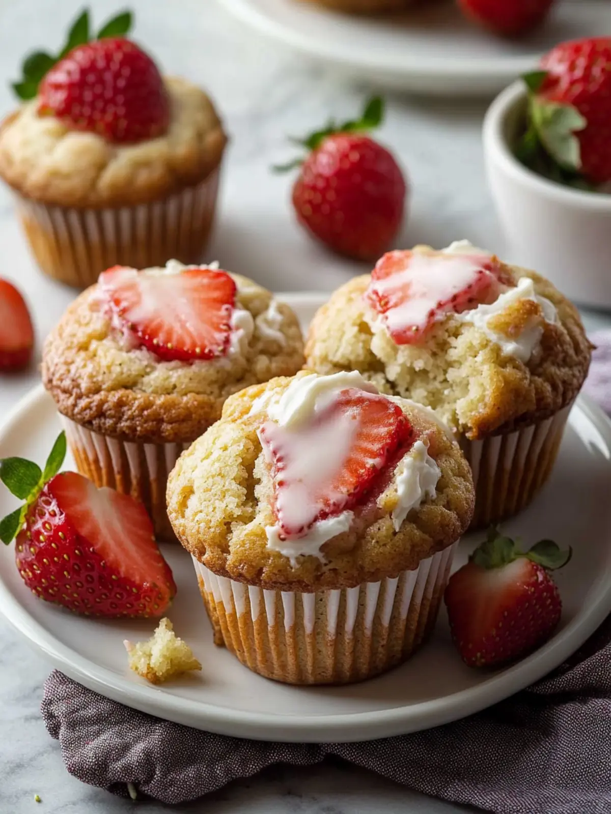 Strawberry Cream Cheese Muffins