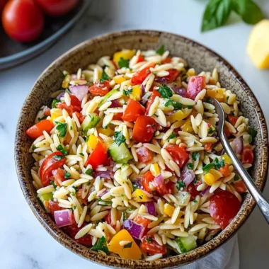 Rainbow Orzo Salad