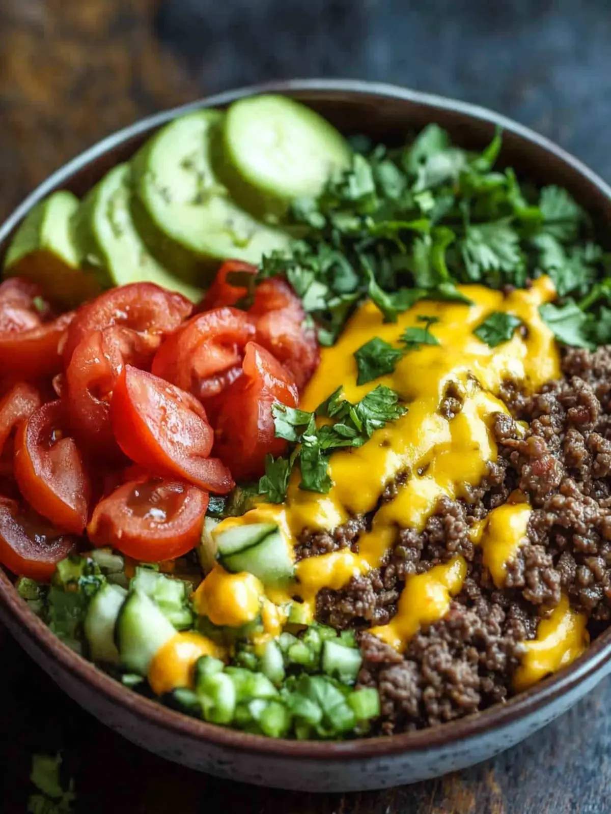 High-Protein Cheeseburger Bowls