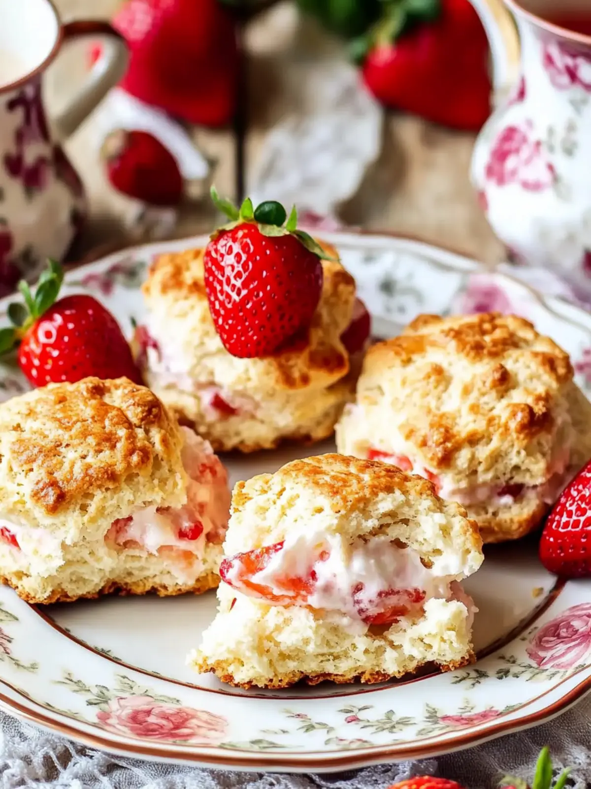 Buttery Strawberry Scones: Quick Heaven for Your Brunch Table 2 Strawberry Scones