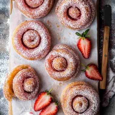 Strawberry Donut Rolls