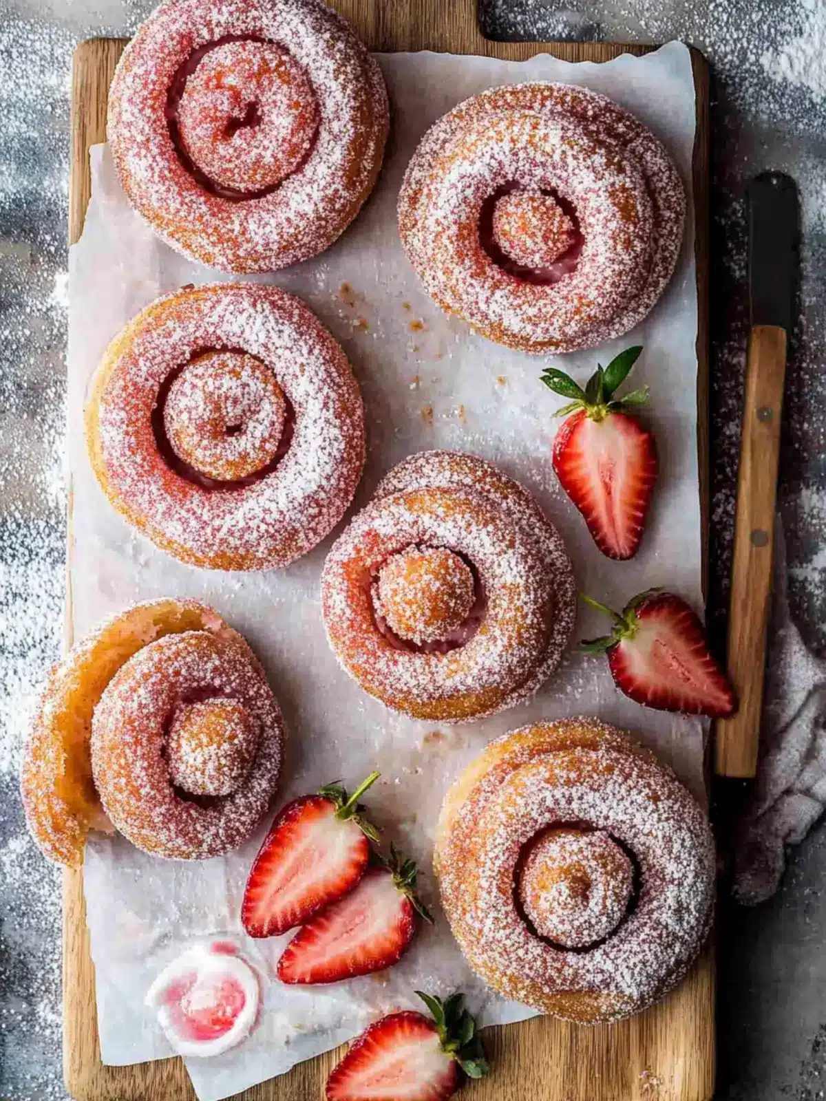 Strawberry Donut Rolls