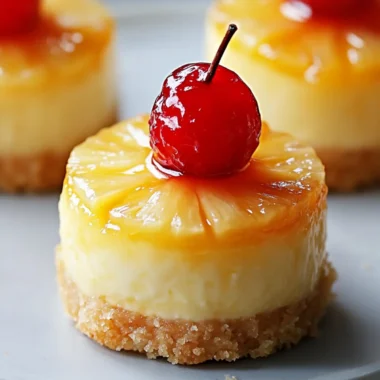 Mini Pineapple Upside-Down Cheesecakes