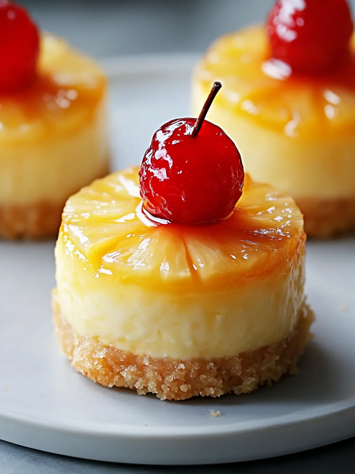 Mini Pineapple Upside-Down Cheesecakes