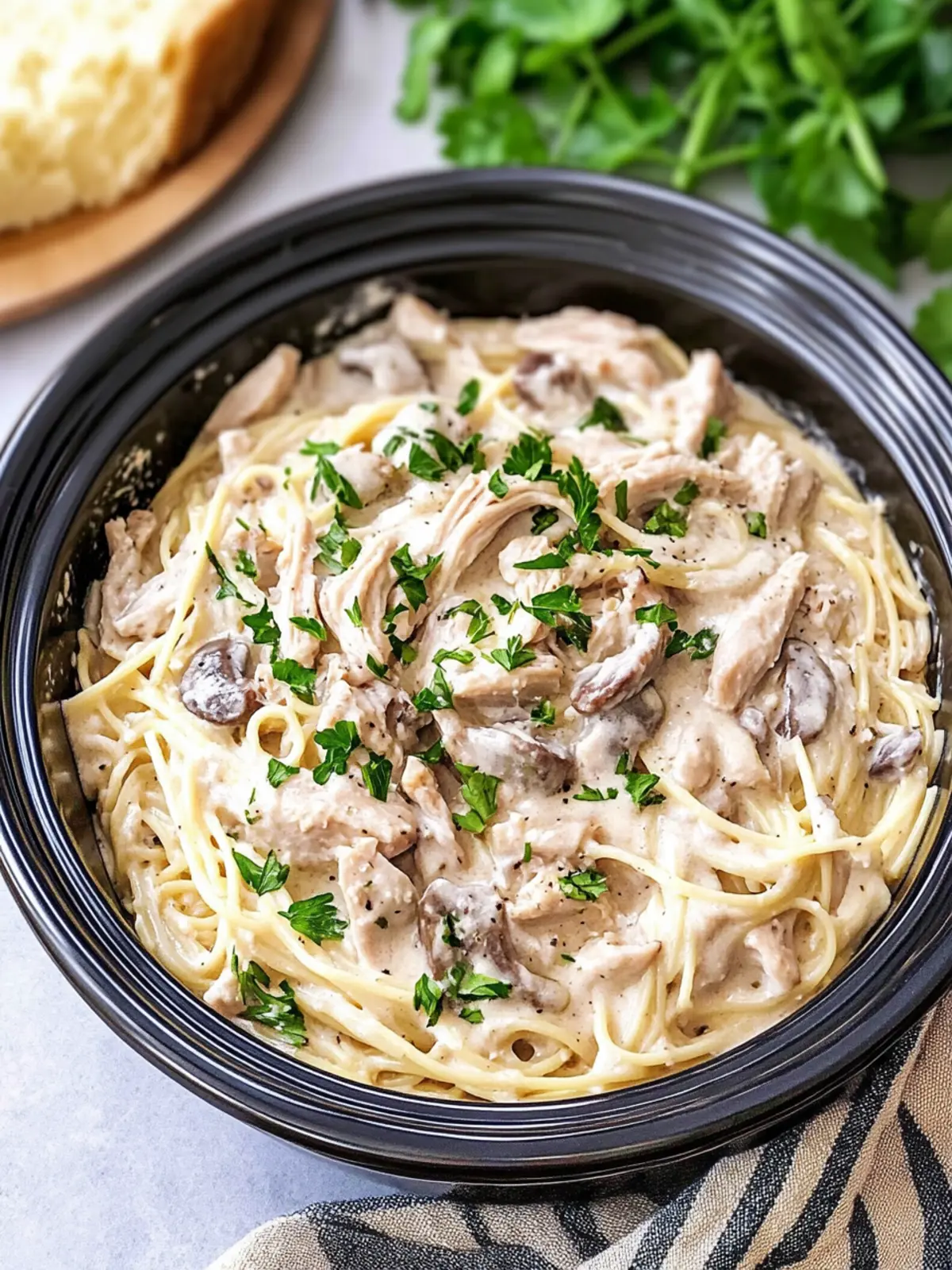 Crockpot Turkey Tetrazzini