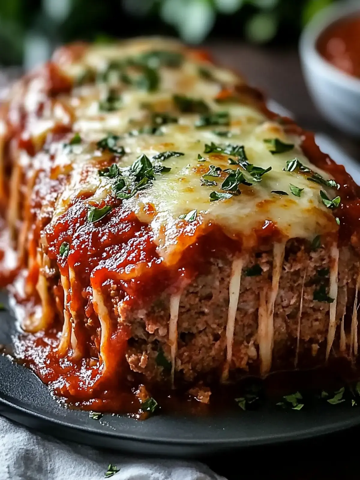 Stuffed Meatloaf with Mozzarella
