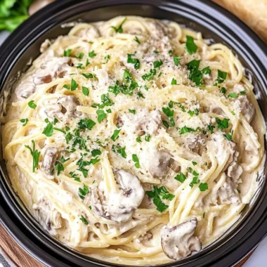 Crockpot Turkey Tetrazzini