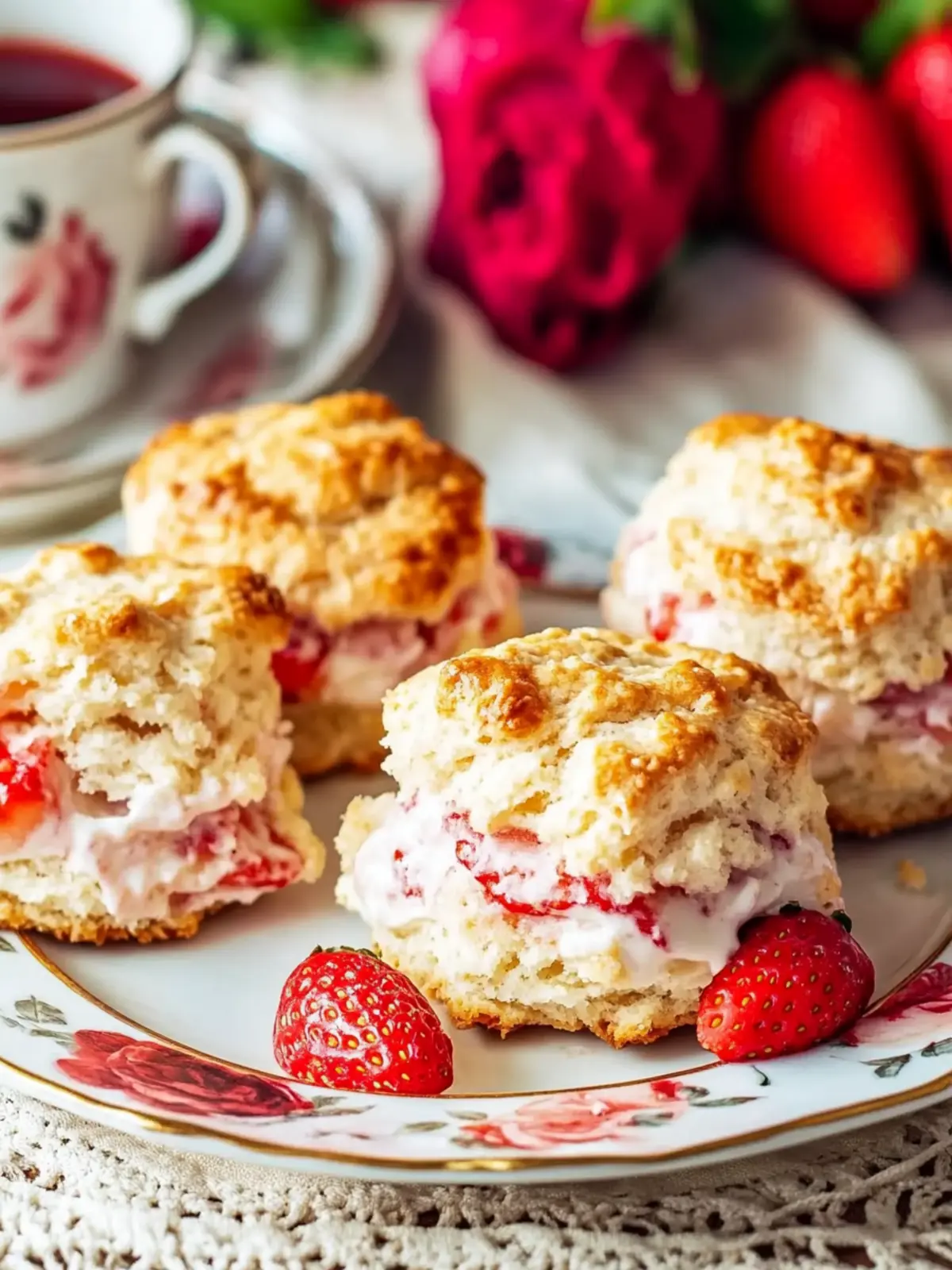 Buttery Strawberry Scones: Quick Heaven for Your Brunch Table 3 Strawberry Scones