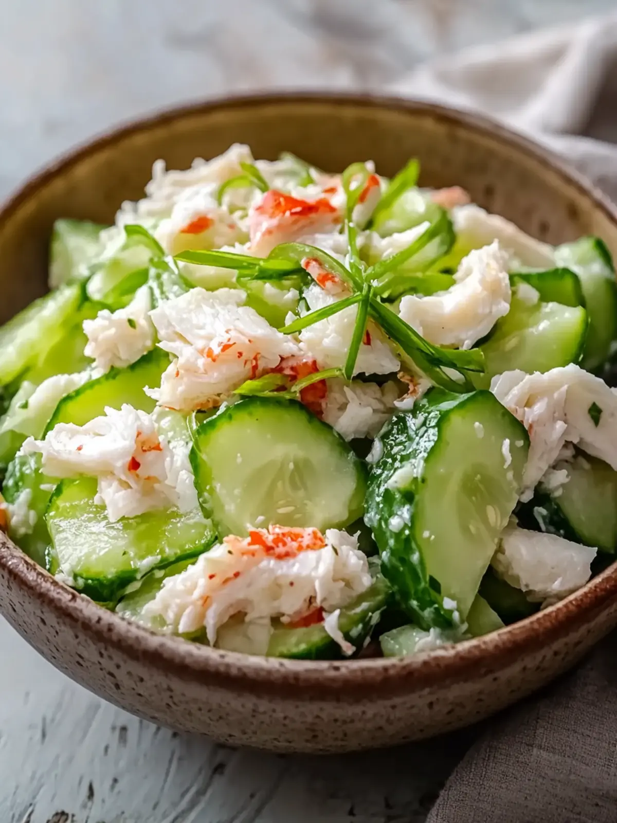 Cucumber Salad with Crab Meat