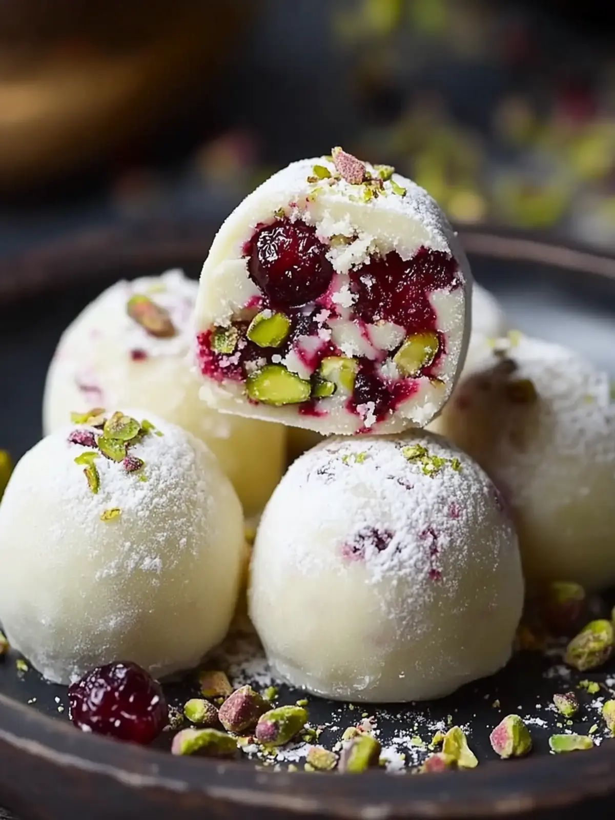 Cranberry Pistachio Truffle