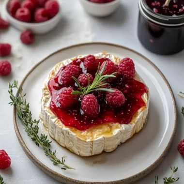 Baked Brie with Raspberry Jam
