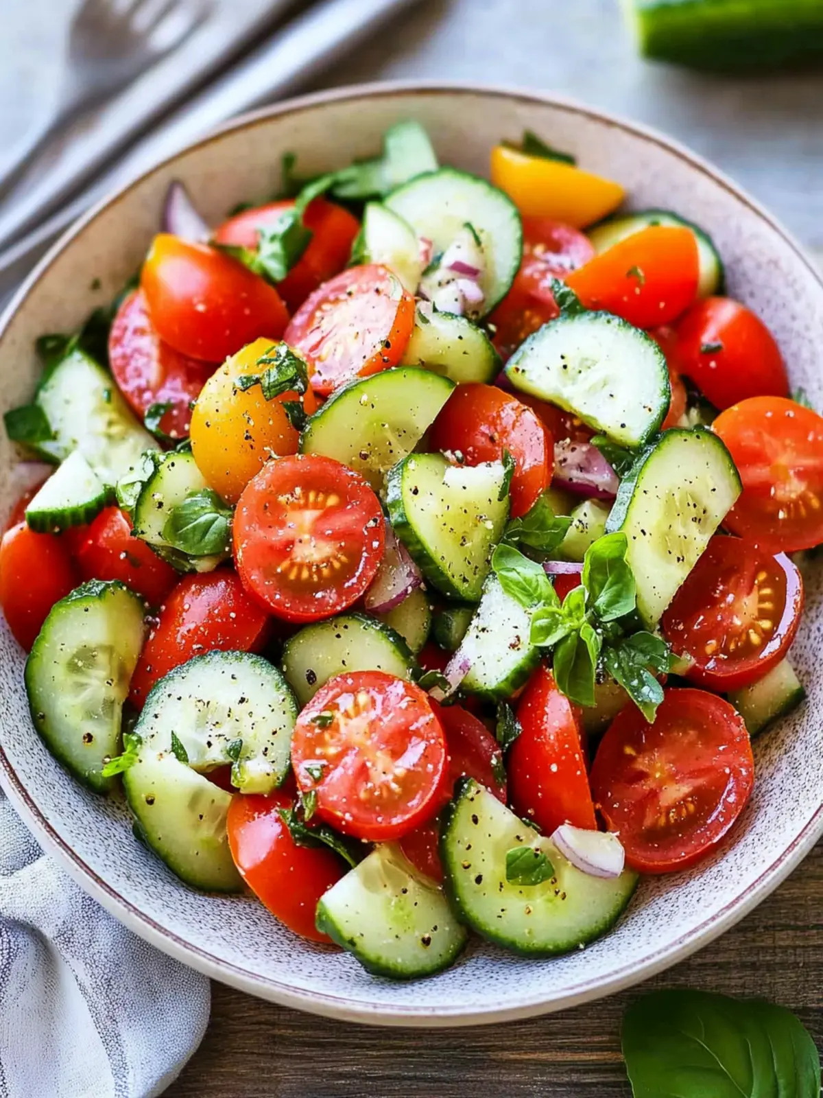 Zesty Tomato Cucumber Salad for Refreshing Summer Vibes 5 Tomato Cucumber Salad