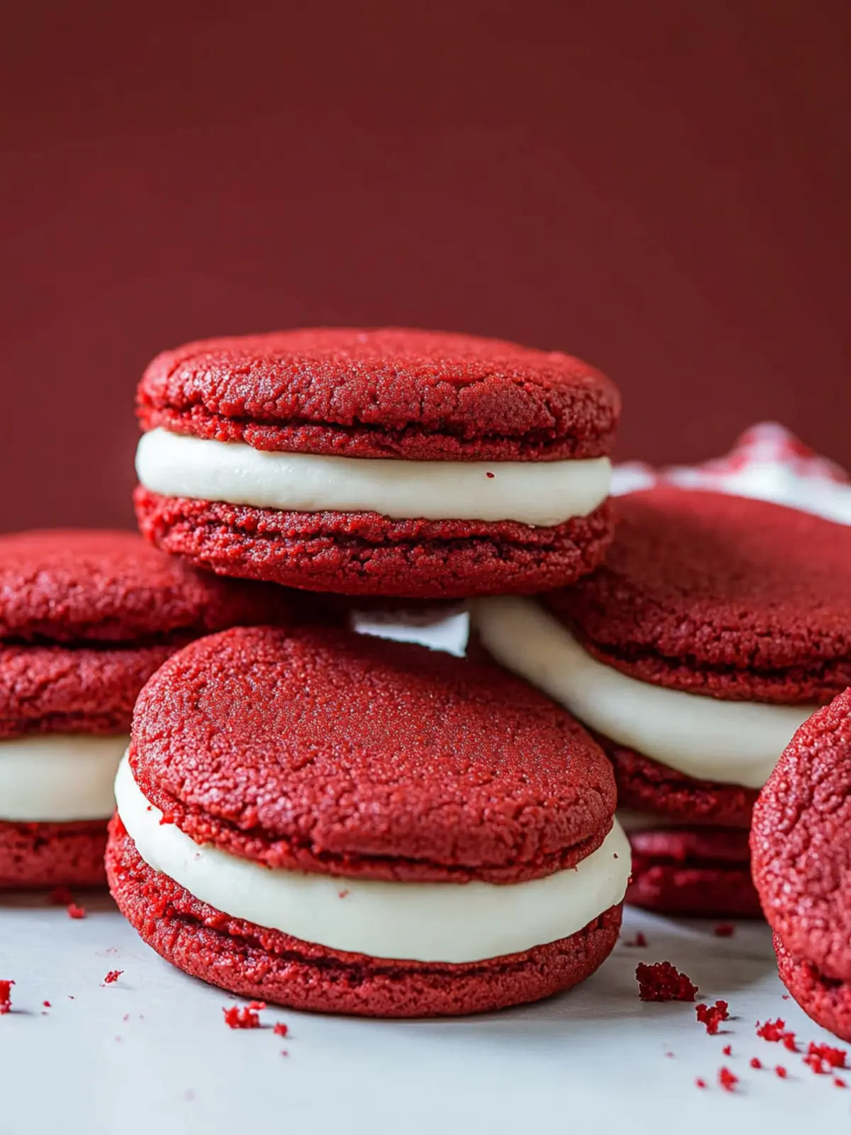 Red Velvet Sandwich Cookies