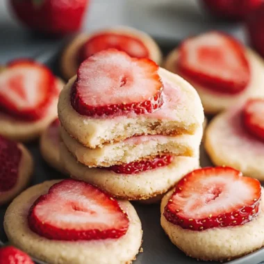 Strawberry Shortbread Cookies
