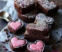 Heart-Shaped Brownies with Dreamy Raspberry Buttercream Delight