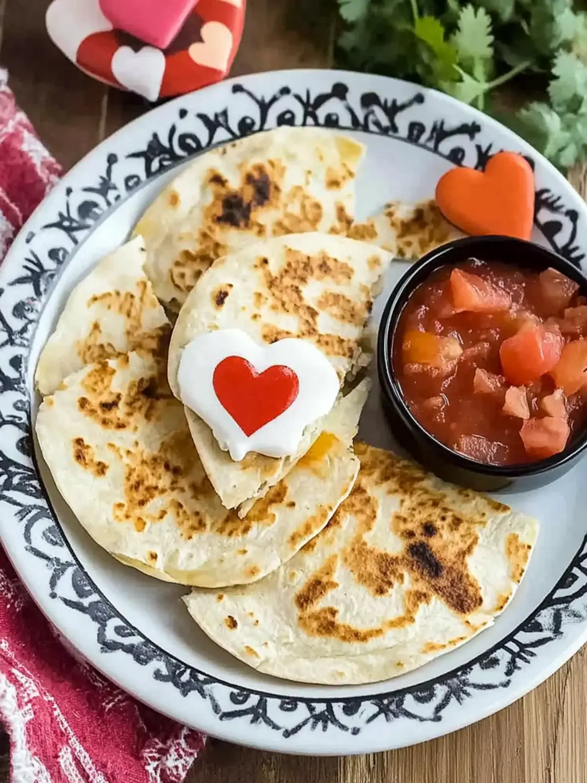 Valentines Quesadillas
