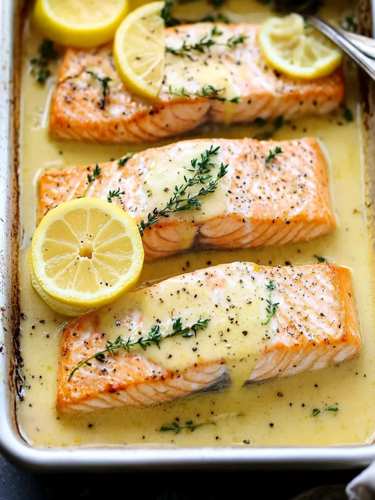 Lemon Butter Cream Sauce Elevates Baked Salmon Perfection 2 Baked Salmon with Lemon Butter Cream Sauce