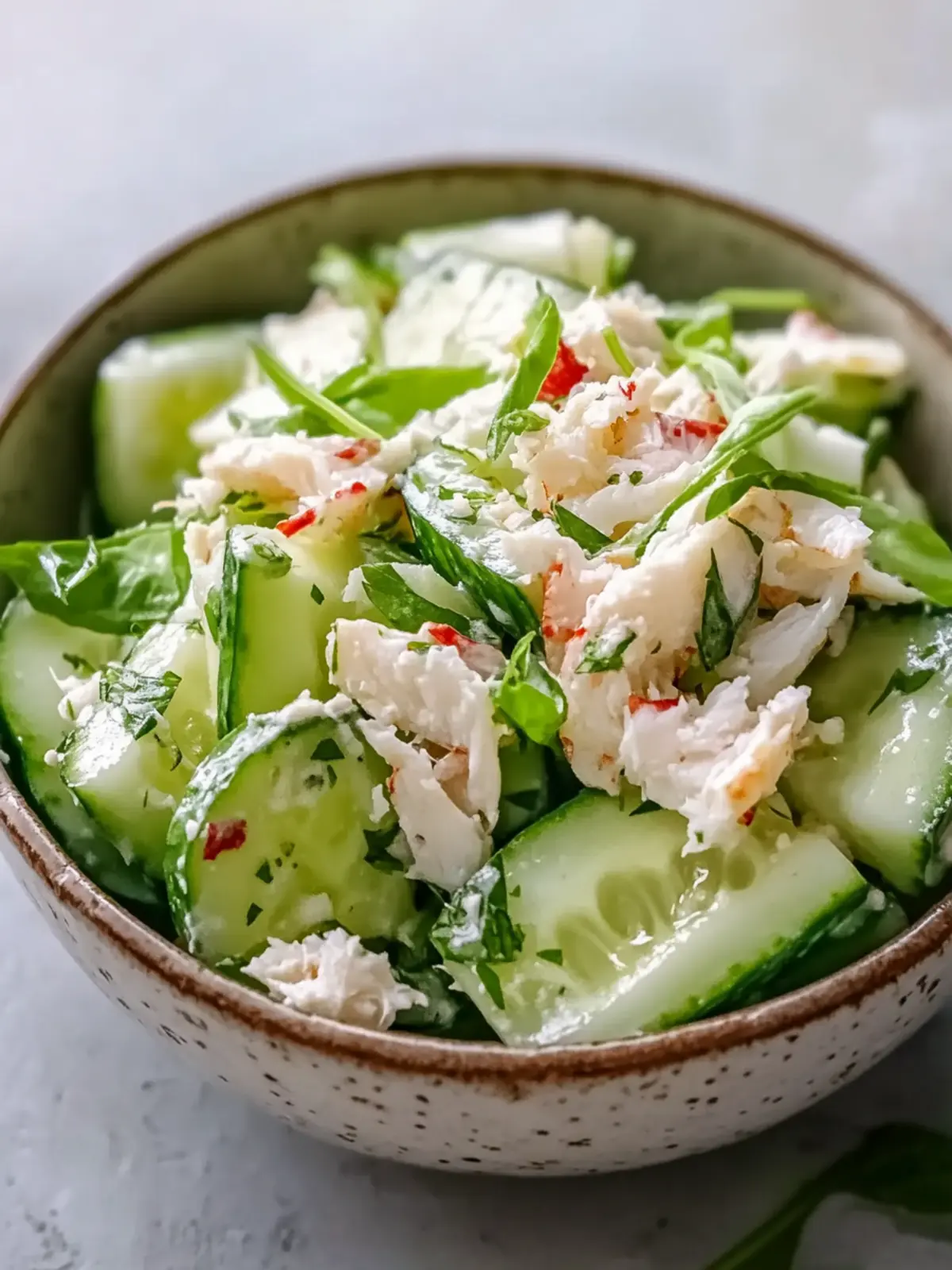 Cucumber Salad with Crab Meat