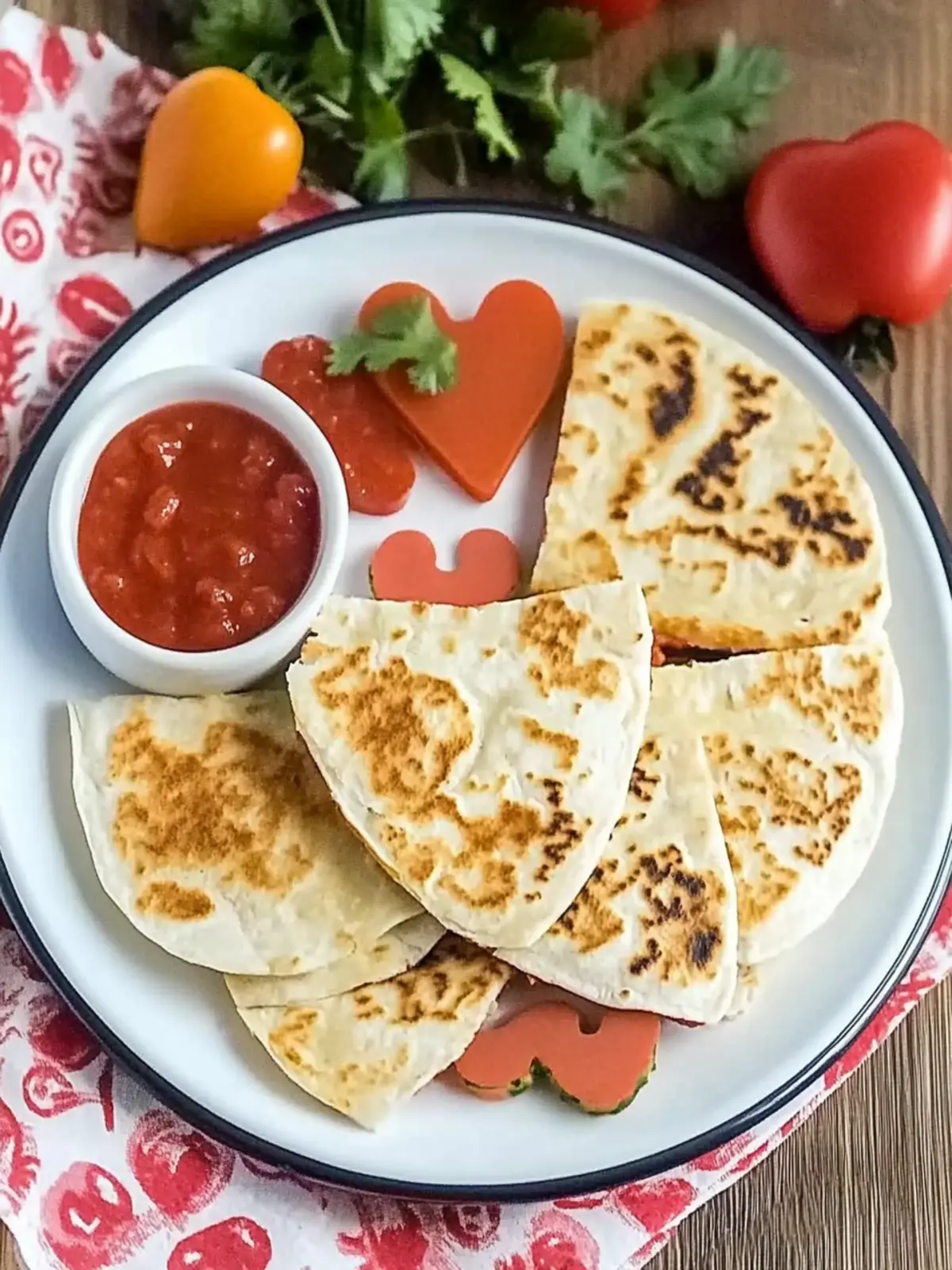 Valentines Quesadillas