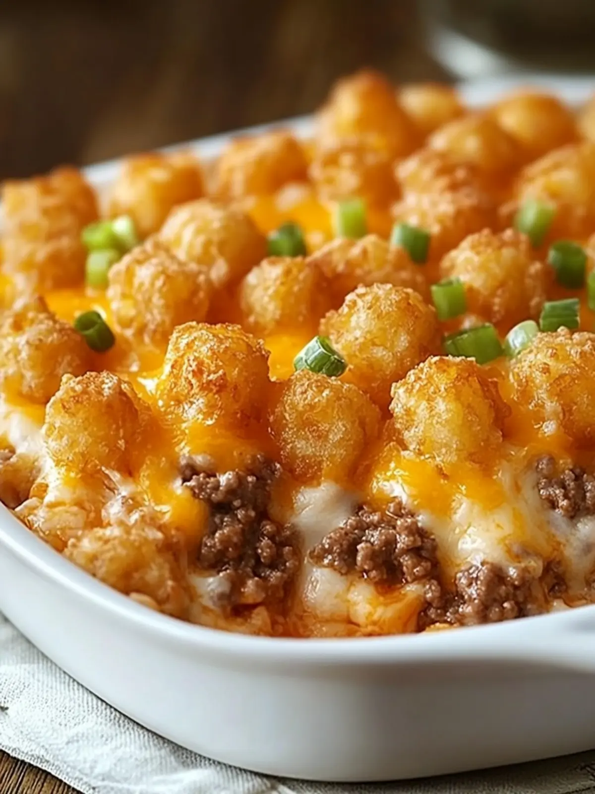 Tater Tot Casserole with Ground Beef