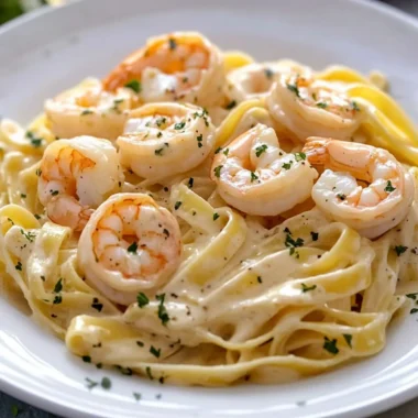Fettuccine Alfredo With Shrimp
