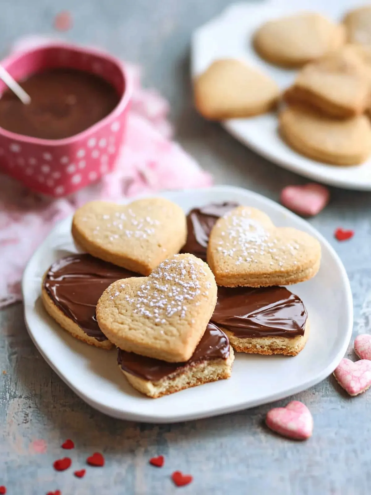 Heart Cookies with Nutella